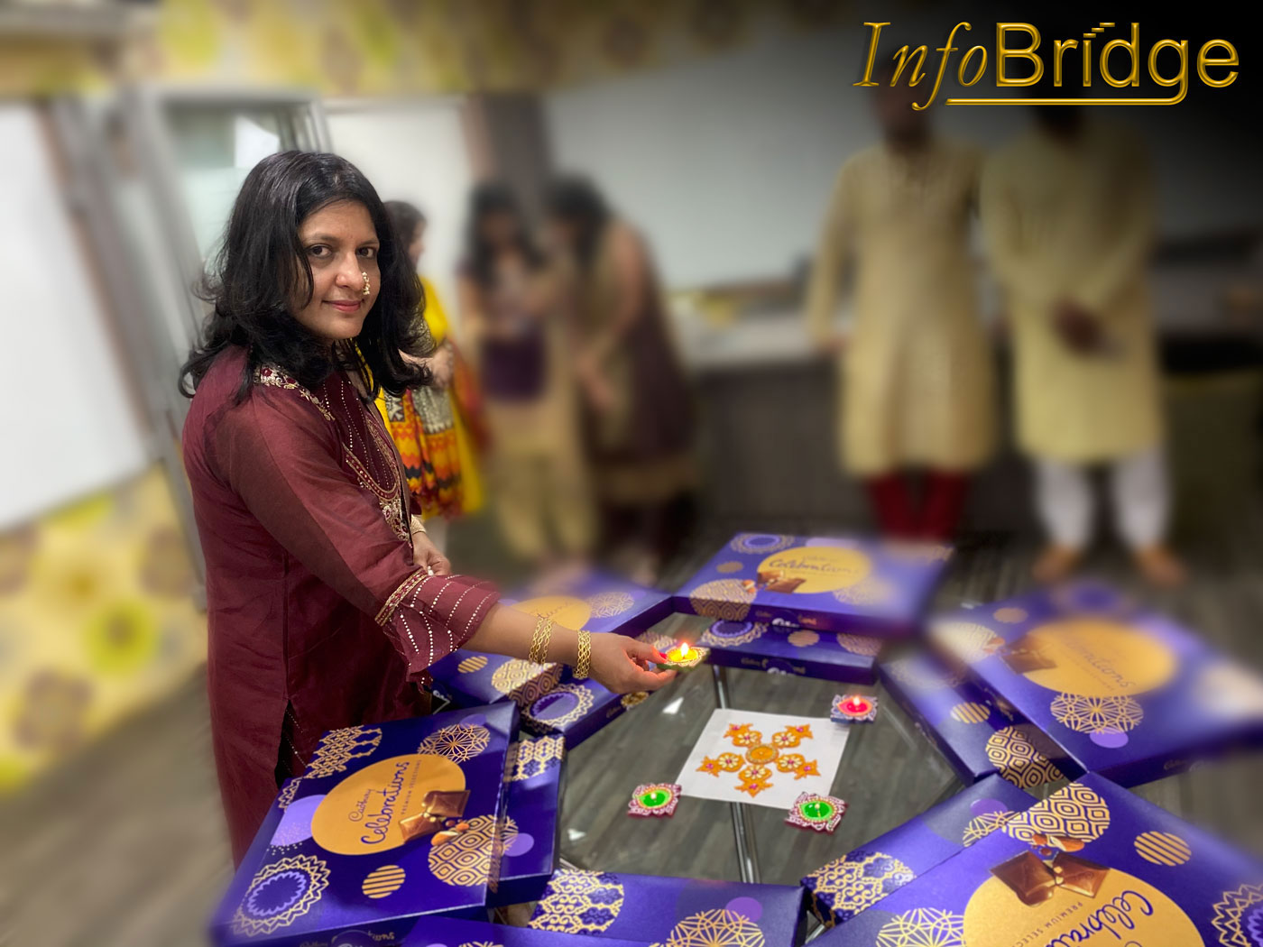 InfoBridgeTeam - Diwali Celebration at office.