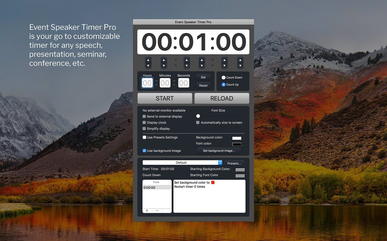 The Event Speaker Timer Pro App, developed by INFOBRIDGE SOLUTIONS, now available at the Mac App Store !